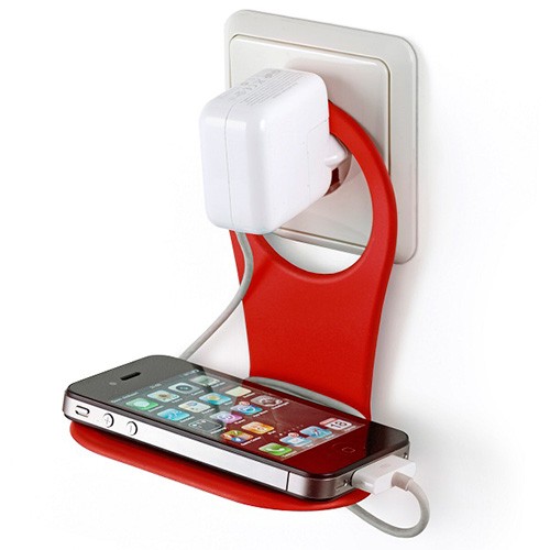 Bobino FOLDING PHONE HOLDER (Red) - Anti-slip Pad, Folding Hinge